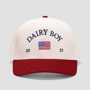 Dairy Boy Cap with Red Brim